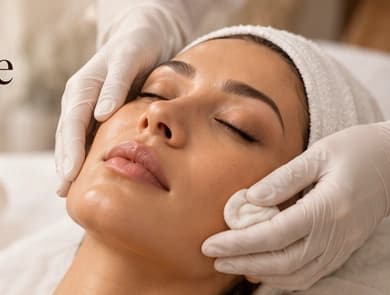 Atendimento facial com cuidado e atenção aos detalhes